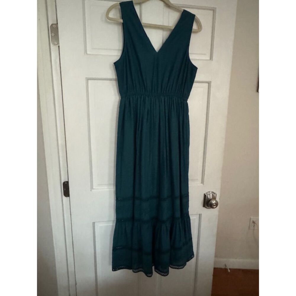 NWT Lucky Brand Beaded Teal Tiered Dress, Medium (has been shortened).